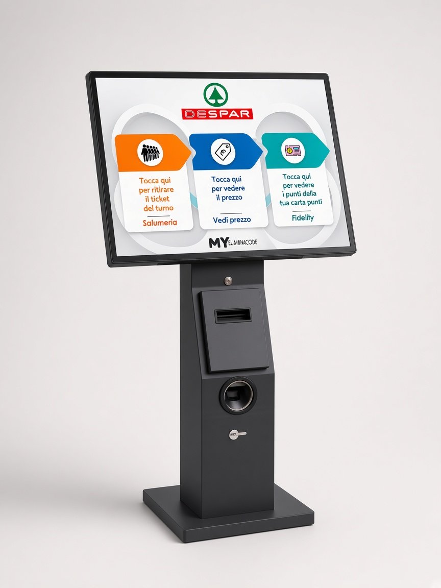 Totem wall mount eliminacode monitor orizzontale
