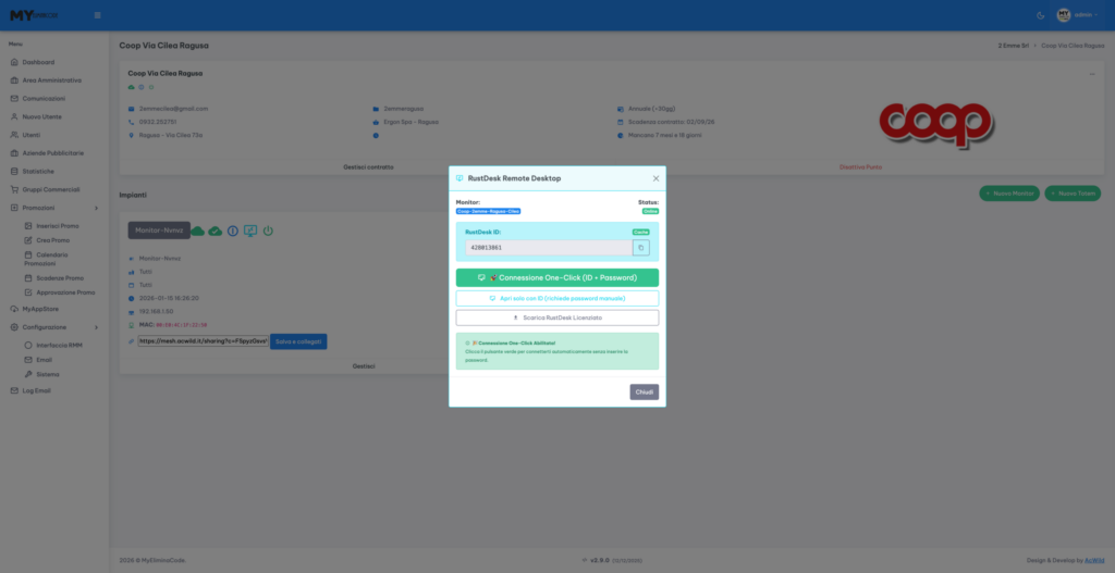 Sistemi di controllo remoto degli impianti proprietario per il massimo della sicurezza.