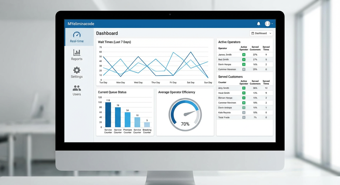 Dashboard MYeliminacode con grafici tempi attesa